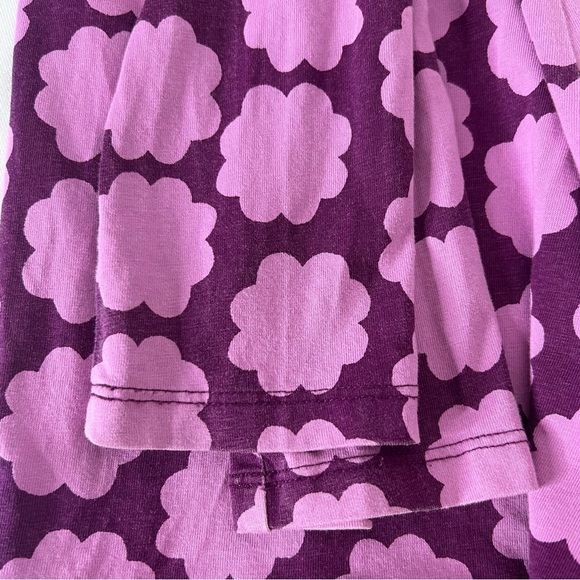 Tea Collection Cosmic Berry Floral Ruffle-Hem Drop-Waist Dress Size 12 - Picture 9 of 11